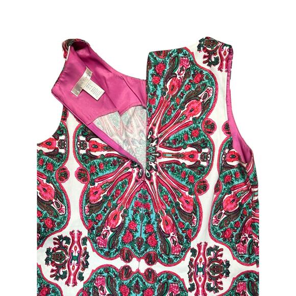 London Times Sheath Dress Size‎ 4 Multicolor Floral Boat Neck Sleeveless - Picture 4 of 7